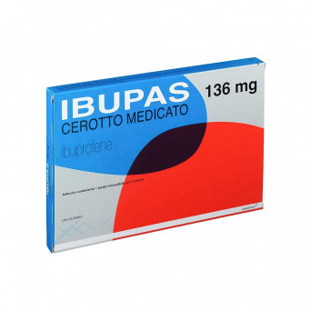 Ibupas 136 mg 7 medicated patches indicated for the local treatment of inflammatory and rheumatic pathologies