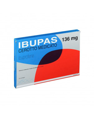 Ibupas 136 mg 7 medicated patches indicated for the local treatment of inflammatory and rheumatic pathologies