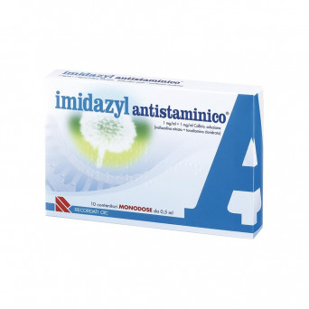 Imidazyl antihistamine eye drops 10 vials indicated to treat allergies and eye inflammations