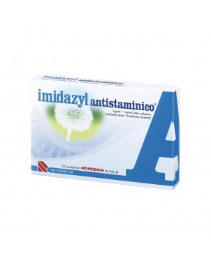 Imidazyl antihistamine eye drops 10 vials indicated to treat allergies and eye inflammations