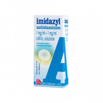 Imidazyl antistaminico eye drops 10 ml indicated to treat allergies and eye inflammations