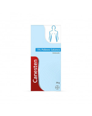 Canesten 1% cutaneous powder 30 g indicated in case of wet mycosis of the skin and skin folds