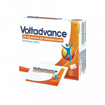 Voltadvance 25 mg 20 sachets indicated for the treatment of various types of pain