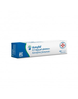 Ketoftil ophthalmic gel indicated in case of acute and chronic ocular inflammation of an allergic nature