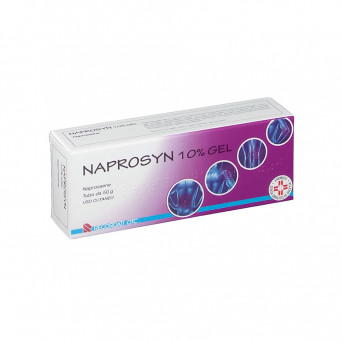 Naprosyn 10% gel 50 g indicato in caso di mialgie, lombalgie, torcicollo, fibromiositi, borsiti, tendiniti.