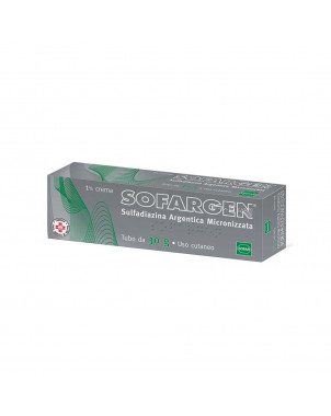 Sofargen 1% cream 30 g indicated in case of burns, varicose ulcers, bedsores