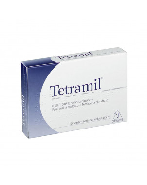 Tetramil eye drops 10 vials indicated for the treatment of allergies and inflammation of the conjunctiva of the eye