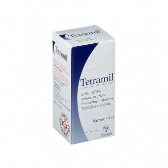 Tetramil colirio 10 ml indicado para el tratamiento de alergias e inflamación de la conjuntiva del ojo.