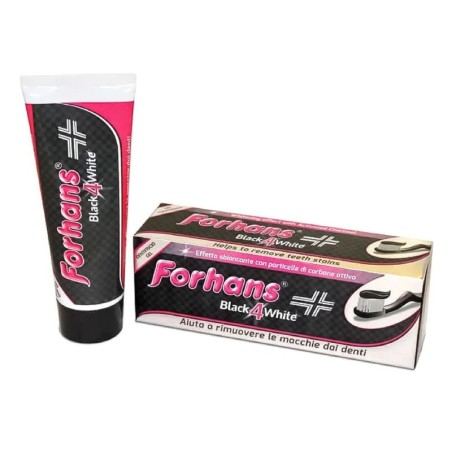 Forhans black4white dentifricio Tubetto da 12 ml