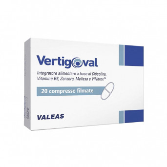 Vertigoval 20 tablets food supplement indicated to combat balance disorders