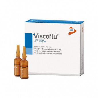 Viscoflu 10 vials hypertonic saline solution indicated in the treatment of respiratory tract diseases