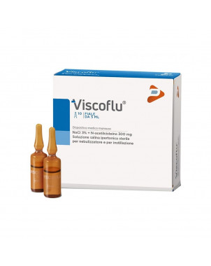 Viscoflu 10 vials hypertonic saline solution indicated in the treatment of respiratory tract diseases