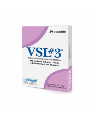 VSL3 20 cápsulas complemento alimenticio a base de probióticos para el equilibrio de la flora intestinal