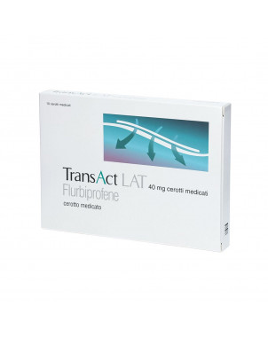 TransAct Lat 10 medicated plasters indicated as a local remedy for painful and inflammatory conditions