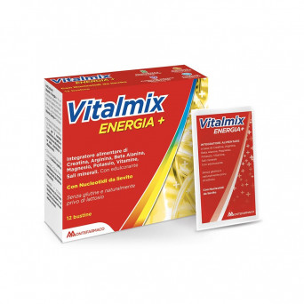 Vitalmix Energia+ 12 bustine integratore alimentare utile per sportivi o per chi vive periodi intensi