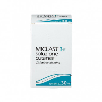 Miclast 1% cutaneous solution 30 ml indicated in case of skin mycosis caused by sensitive fungi