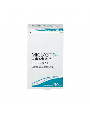 Miclast 1% cutaneous solution 30 ml indicated in case of skin mycosis caused by sensitive fungi