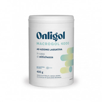 Onligol Macrogol 4000 solución oral 400 g con acción laxante en caso de estreñimiento