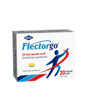 Flectorgo 25 mg 20 soft capsules useful for the treatment of rheumatic and muscular pain