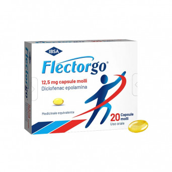 Flectorgo 12.5 mg 20 soft capsules useful for the treatment of rheumatic and muscular pain