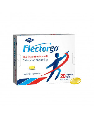 Flectorgo 12,5 mg 20 cápsulas blandas útil para el tratamiento de dolores reumáticos y musculares