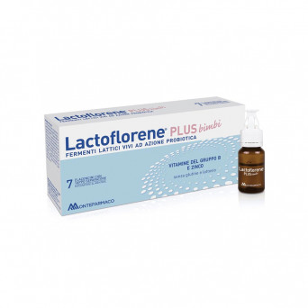 Lactoflorene Plus Bimbi flaconcini utile per favorire l'equilibrio della flora batterica intestinale nei bambini.