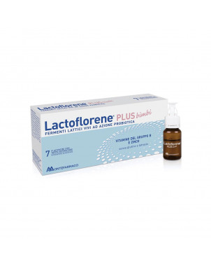 Lactoflorene Plus Bimbi flaconcini utile per favorire l'equilibrio della flora batterica intestinale nei bambini.