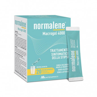 Normalene Macrogol 4000 20 sachets useful for the treatment of constipation in adults and children