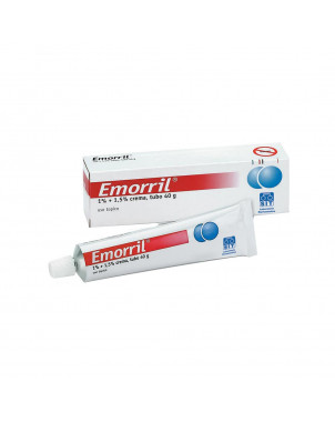 Emorril 1% + 1.5% cream 40 g indicated for the treatment of internal and external hemorrhoids