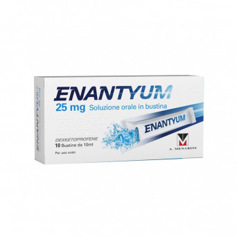 Enantyum 25 mg oral solution 10 sachets indicated for the short-term symptomatic treatment of pain