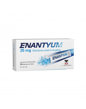 Enantyum 25 mg oral solution 10 sachets indicated for the short-term symptomatic treatment of pain