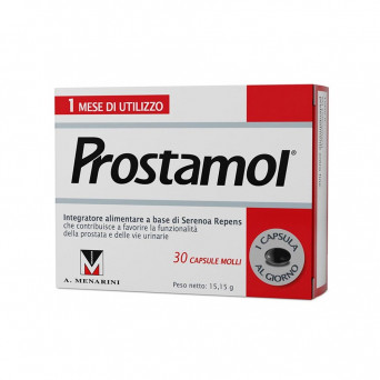 Prostamol 30 capsule molli contribuisce a favorire la funzionalità della prostata e delle vie urinarie