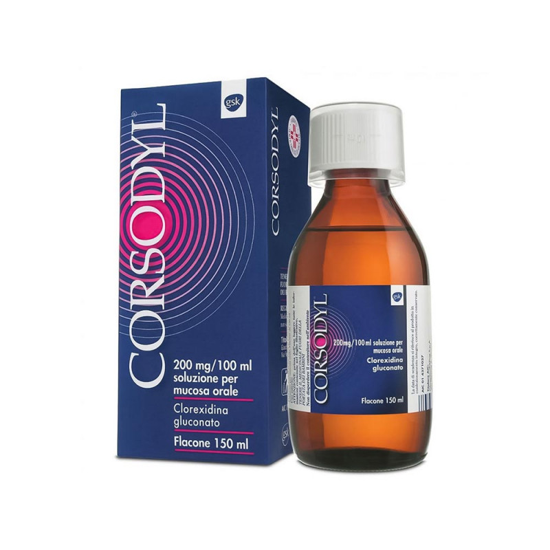 Corsodyl 200 mg / 100 ml oral solution 150 ml