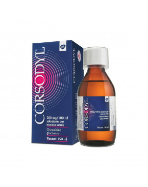 Corsodyl oral solution 150 ml Indicated before and after tooth extractions or small operations