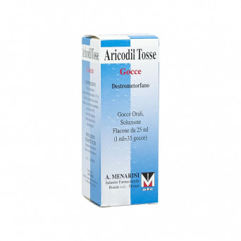 Aricodiltosse drops oral suspension 25 ml indicated for the symptomatic treatment of non-productive cough