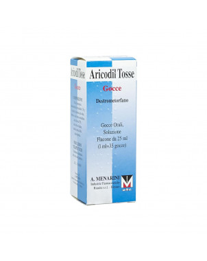 Aricodiltosse drops oral suspension 25 ml indicated for the symptomatic treatment of non-productive cough