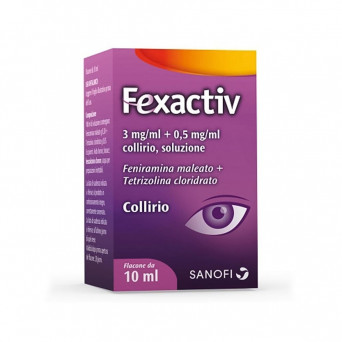 Fexactiv eye drops 10 ml indicated to treat allergies and inflammation of the eye membrane