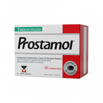 Prostamol 90 capsule molli contribuisce a favorire la funzionalità della prostata e delle vie urinarie