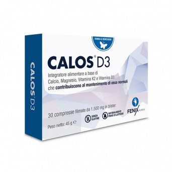 Calos D3 30 comprimidos complemento alimenticio contribuye al mantenimiento de los huesos en condiciones normales