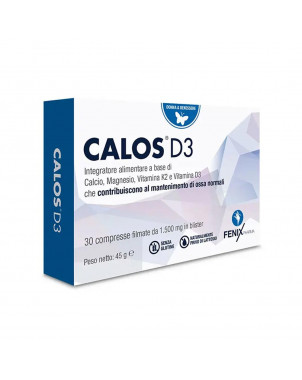 Calos D3 30 comprimidos complemento alimenticio contribuye al mantenimiento de los huesos en condiciones normales