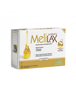 Melilax Pediatric 6 microclismi monouso libera l'intestino senza irritare, proteggendo la mucosa rettale.