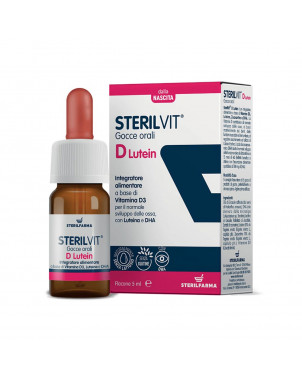 Sterilvit D Lutein drops based on Vitamin D3 for the normal development of bones with Lutein and DHA