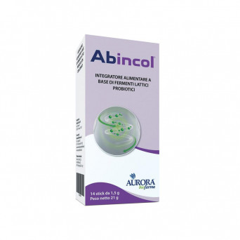 Abincol 14 sticks bucales complemento alimenticio a base de fermentos lácticos probióticos