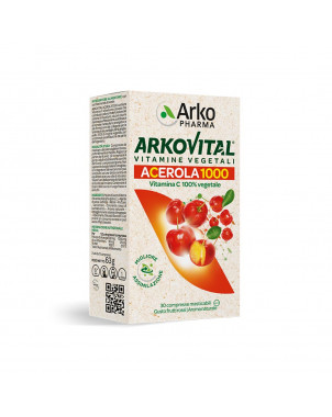 Arkovital Acerola 1000 30 compresse masticabili vitamina C naturale 100% di origine vegetale