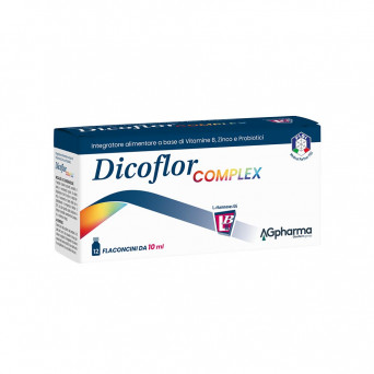 Dicoflor Complex 12 flaconcini integratore alimentare indicato per favorire l’equilibrio della flora batterica intestinale