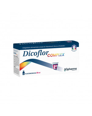 Dicoflor Complex 12 vials food supplement indicated to promote the balance of intestinal bacterial flora