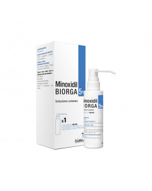 Minoxidil Biorga 5% cutaneous solution 60 ml indicated in case of hair loss or weakening