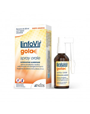 Linfovir throat oral spray 30 ml Food supplement useful for promoting the fluidity of bronchial secretions