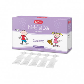 Good Nebial 3% 20 vials useful for maintaining the cleanliness of the nasal passages of the child