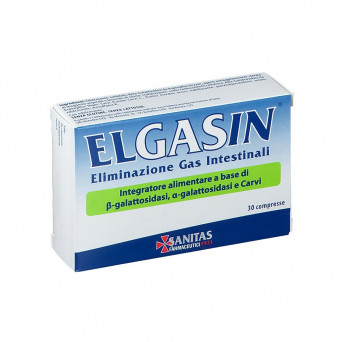 Elgasin 30 comprimidos complemento alimenticio Eliminación de gases intestinales